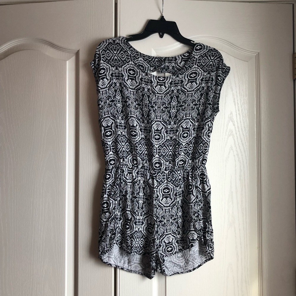 Black & white romper
